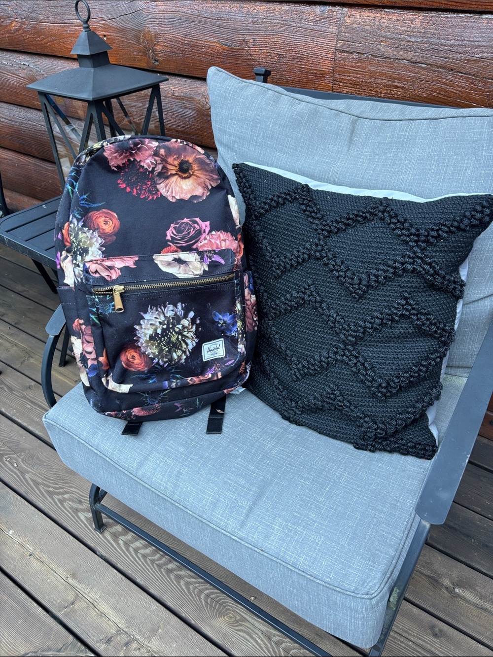 Herschel Supply Company Black Floral Backpack